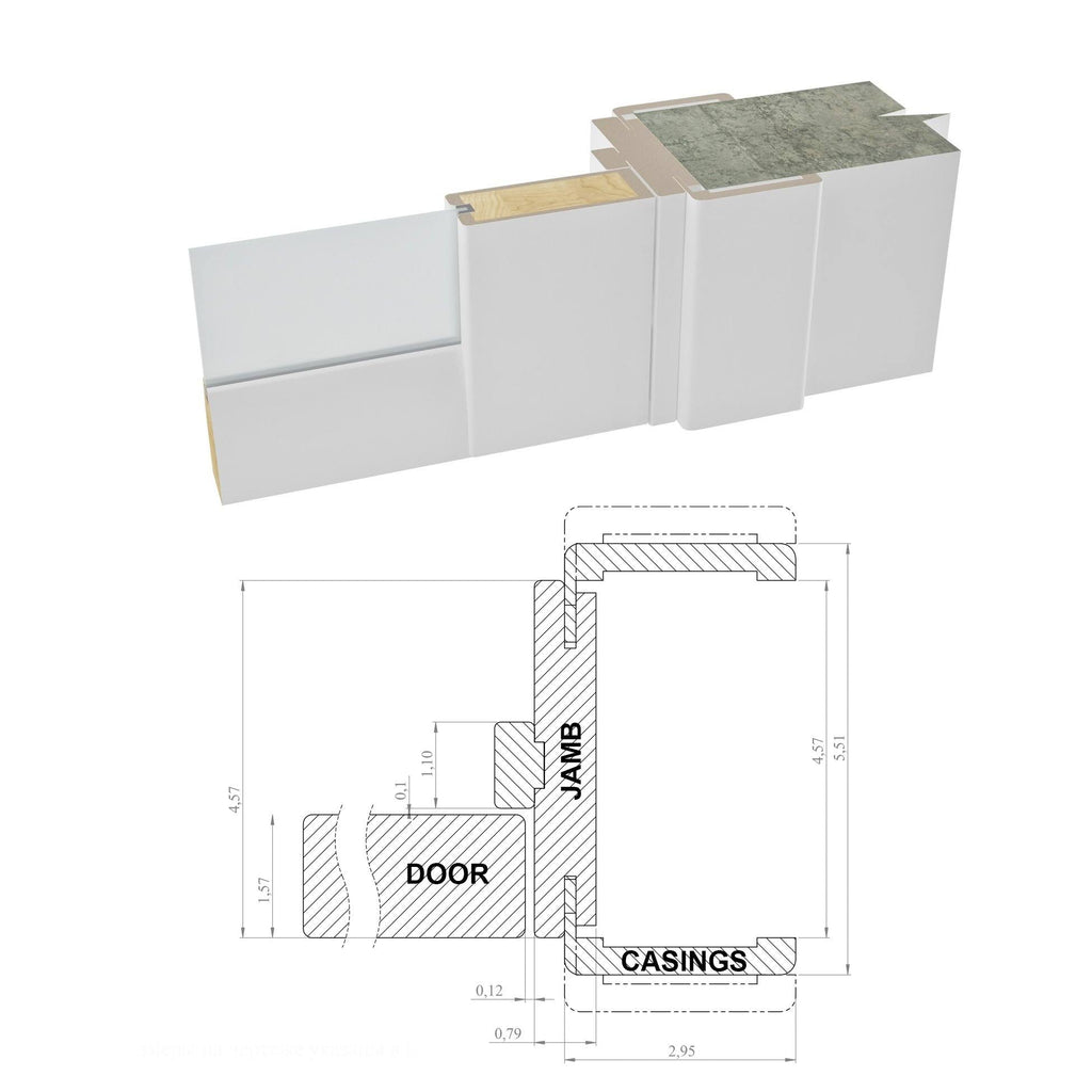 White Ash Sliding Closet Bypass Doors 48 x 80 with Hardware D557592