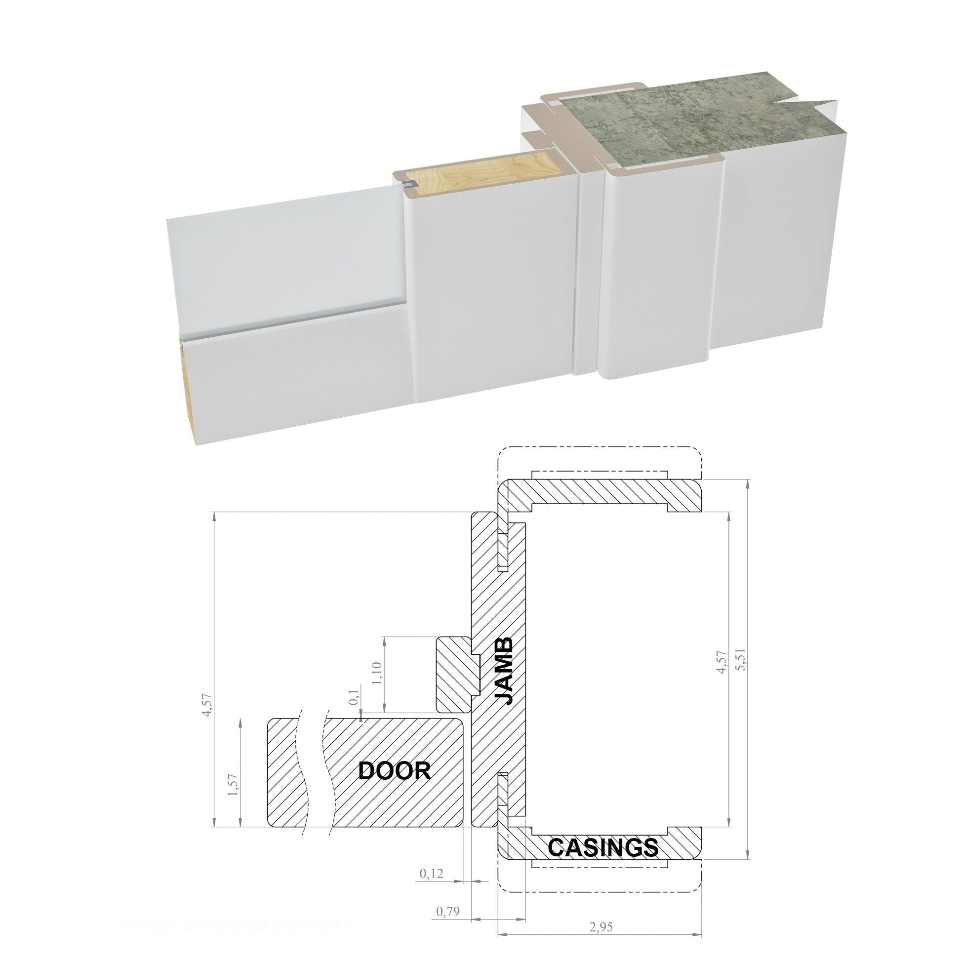 White Ash Sliding Closet Bypass Doors 48 x 80 with Hardware D557592