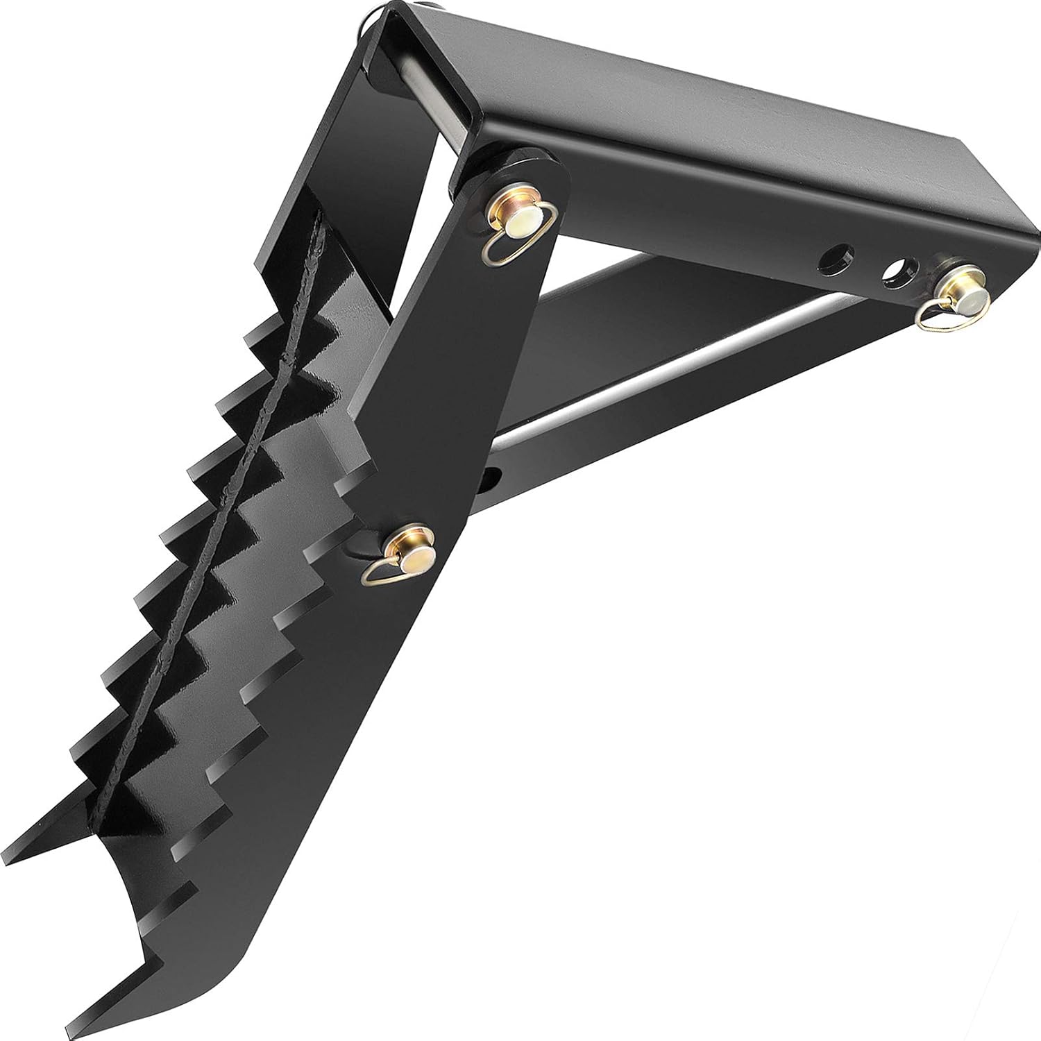 24 Backhoe Thumb, 1/2 Steel Thickness Black Steel Weld On Thumb Attachments with 12mm Bolt-On Design U741878