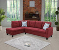 Wine Red L Shaped Sectional Sofa I838