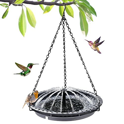 Solar Powered Bird Bath Fountain with 4 Water Spray T8718