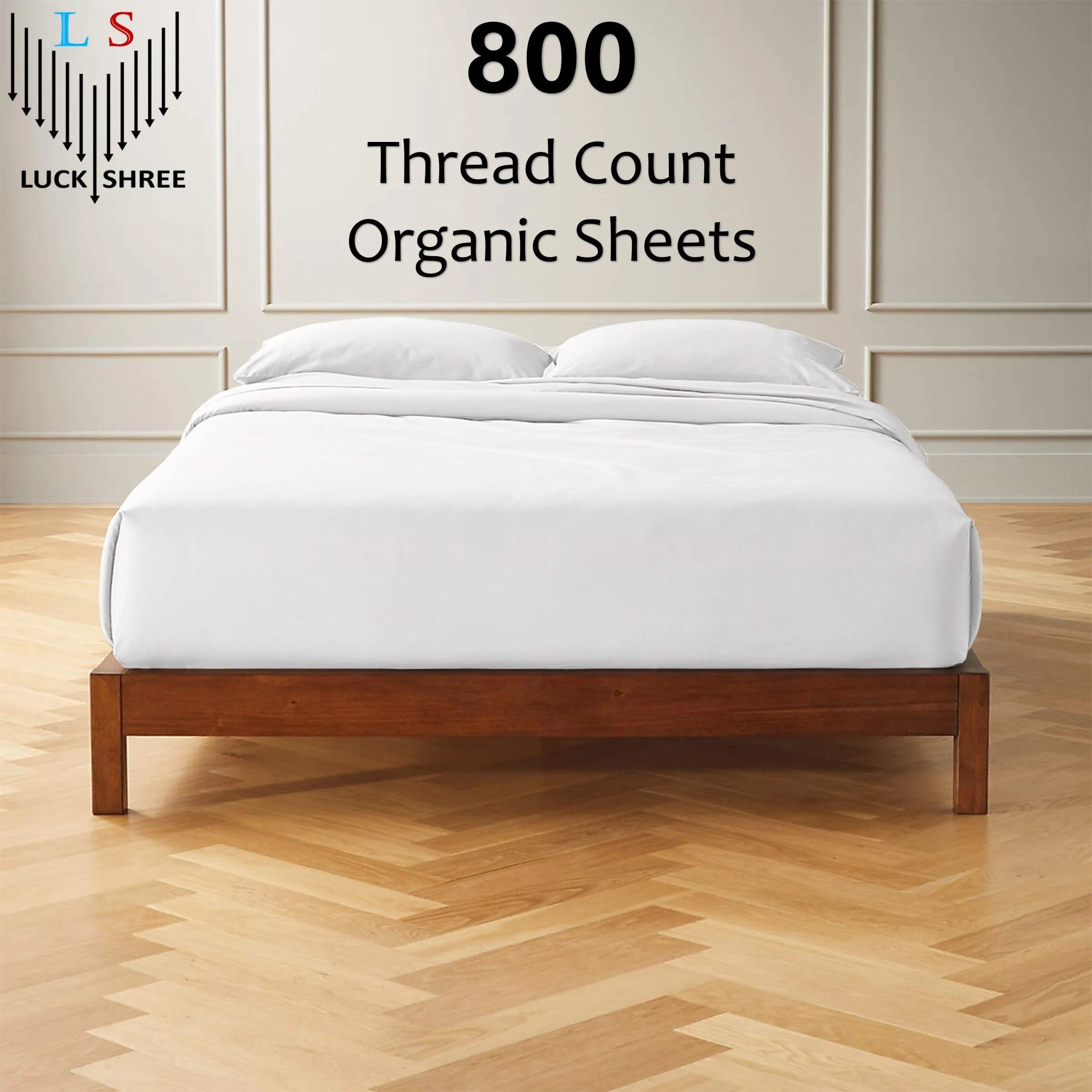 White 800-Thread-Count Organic Cotton King Sheet Set X415