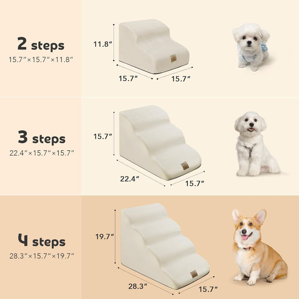 Beige 4-Tier Foam Pet Stairs S174731