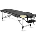 Portable 3 Fold Height Adjustable Aluminum Massage Table with Carry Bag D2498