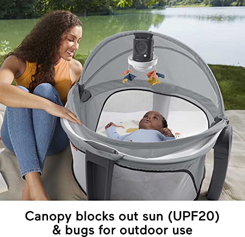 Portable Baby Bassinet with Lights Music & Canopy F279705