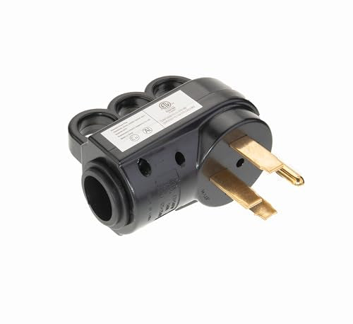 50 AMP 125V/250V 4 Prong Black Electrical Plug A697006