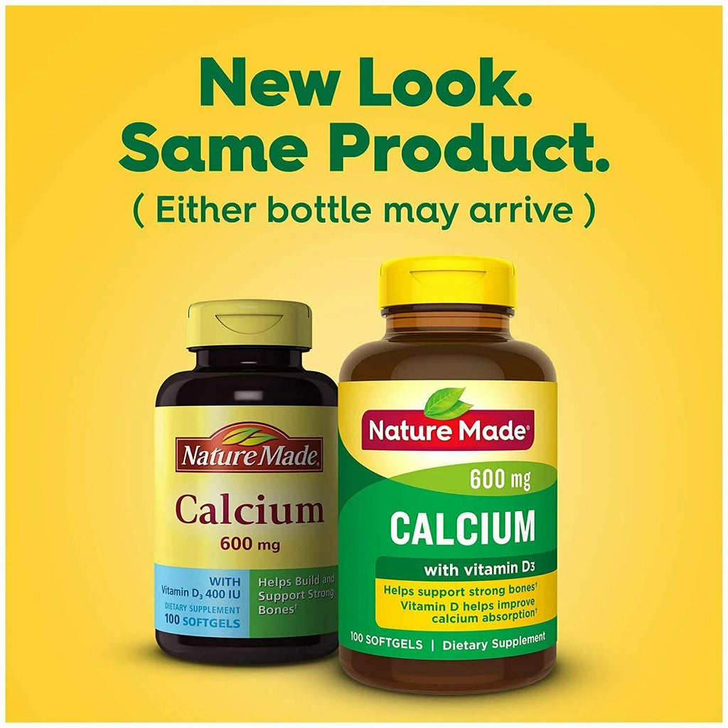 Calcium 600 mg With Vitamin D Liquid Softgels 100 Each - Pack of 4 B314278