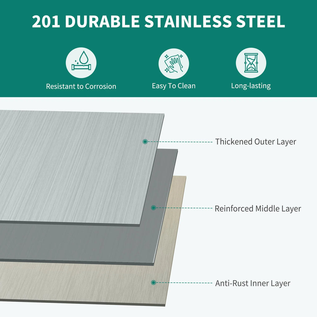 48"*18"*72" 5 Tier Stainless Steel Storage Shelf J518100
