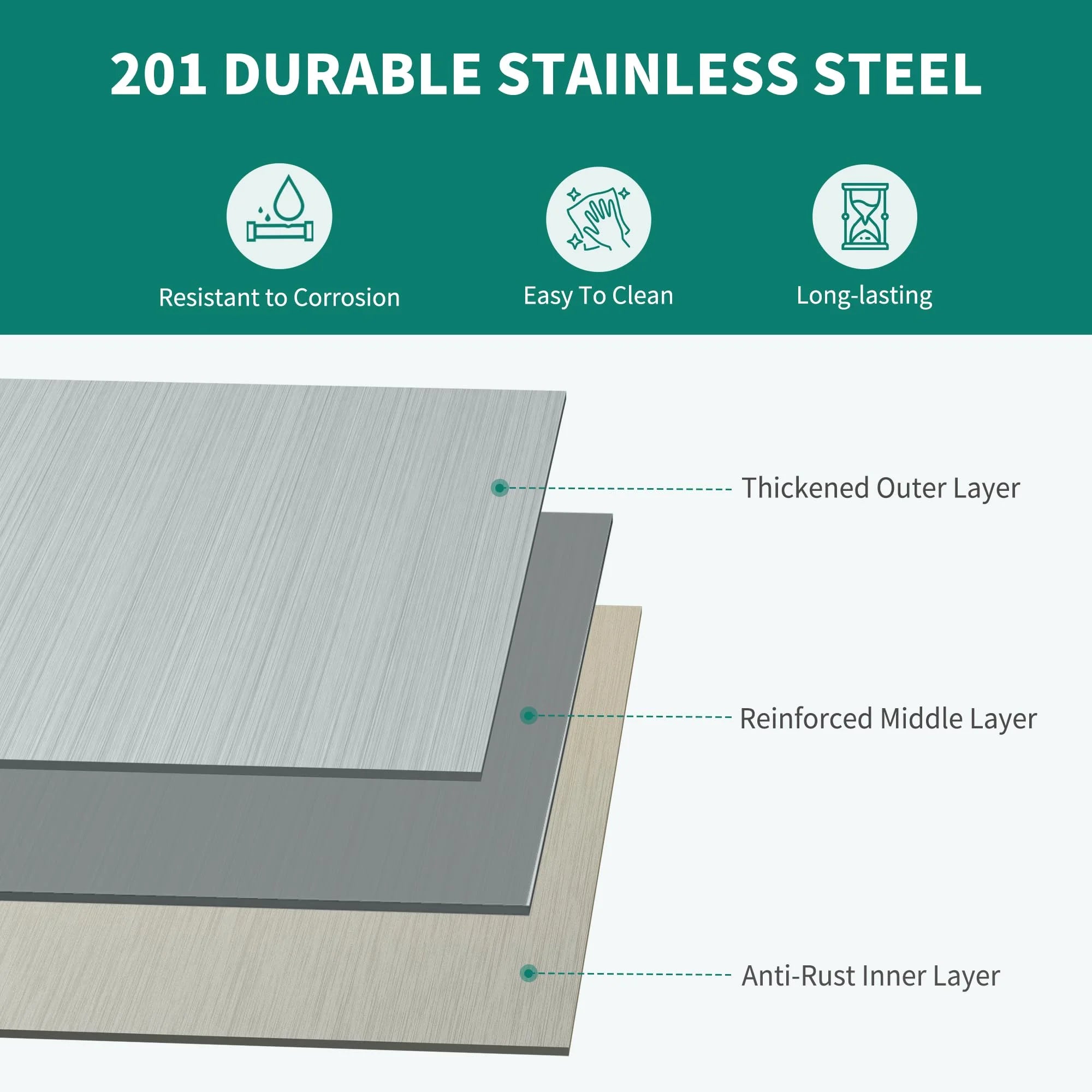 48"*18"*72" 5 Tier Stainless Steel Storage Shelf J518100