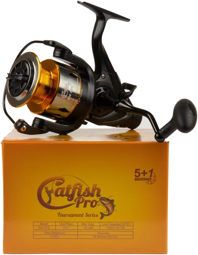 Spinning Reel 600 STS, 5.2:1 Gear, 22lb Drag, Aluminum Spool J2851