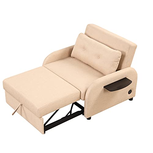 Teal 3-in-1 Single Sofa Bed Sleeper Chair Y257