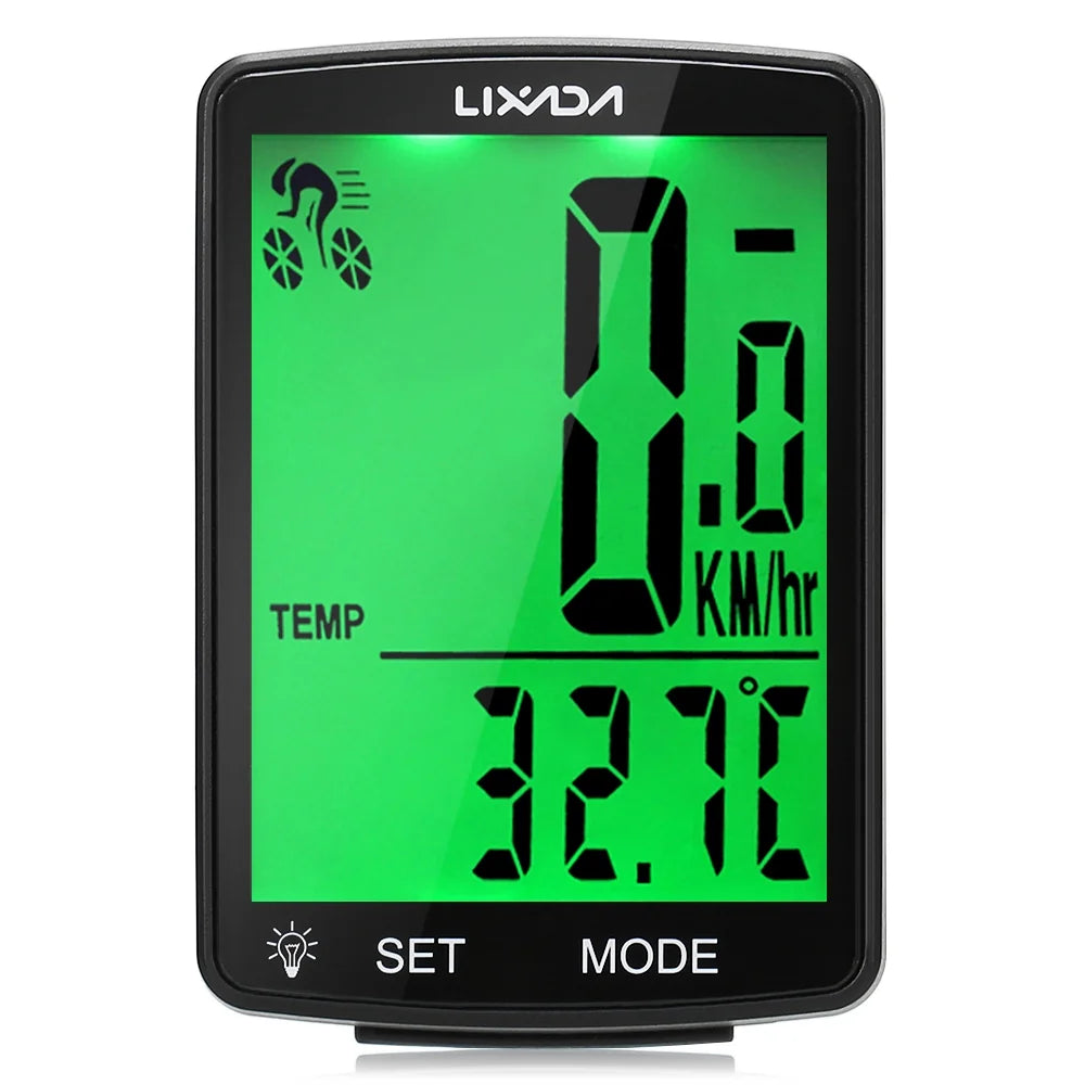 Wireless Bike Computer with LCD Screen Speedometer Odometer B735