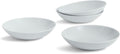 Set of 4 Light Grey Stoneware Pasta Bowl 9.5 inches Q808679