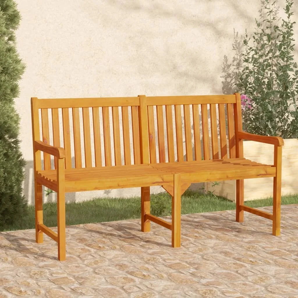 Golden acacia wood patio bench V769201