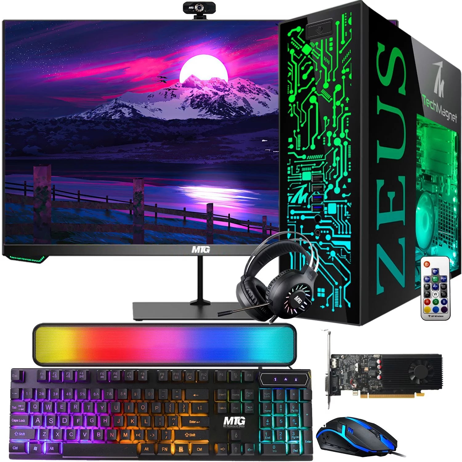 32GB RAM 1TB SSD 4TB HDD Intel i7 6th Gen GT 1030 27 Inch 165hz Gaming Monitor Refurbished Desktop PC H347850