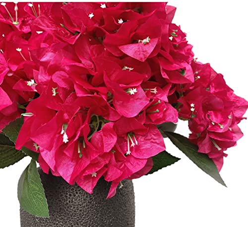 Set of 4 Artificial Bougainvillea Silk Flowers Bouquet (Fuchsia) F677
