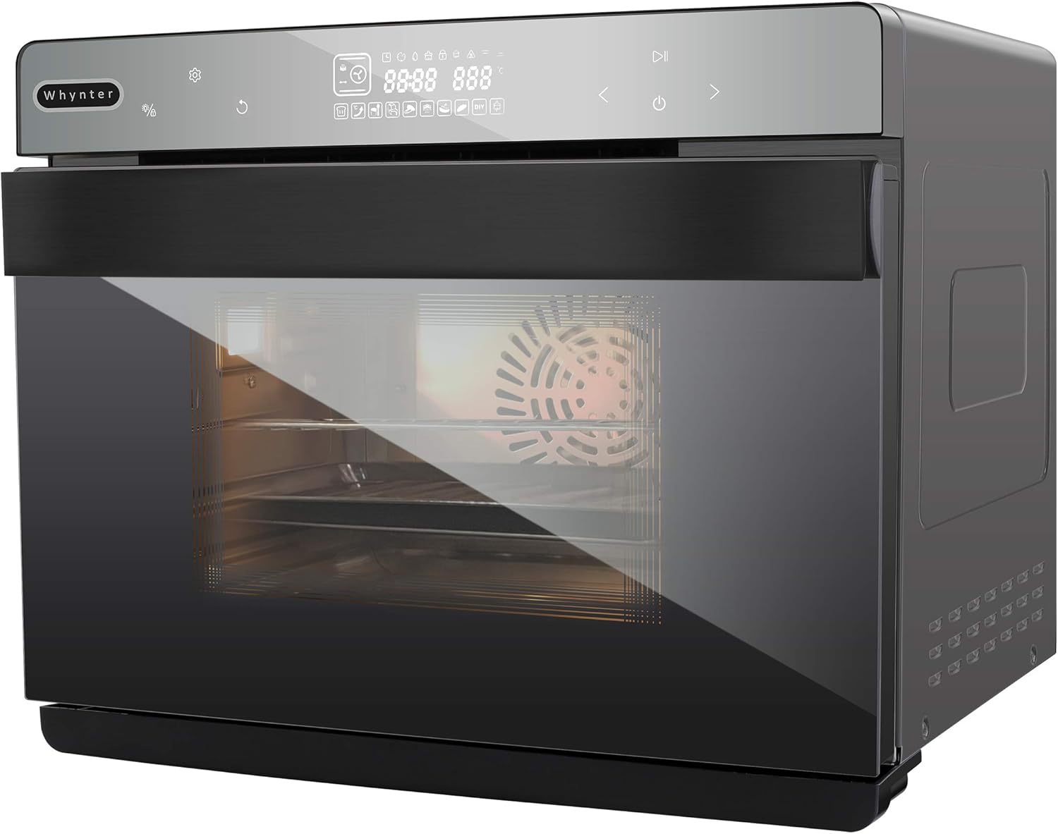 40 Quart Counter-Top Convection Steam Oven, Black Stainless Steel A753