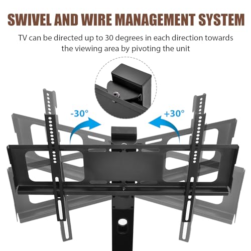 Height Adjustable Tempered Glass TV Stand with Metal Frame Z738