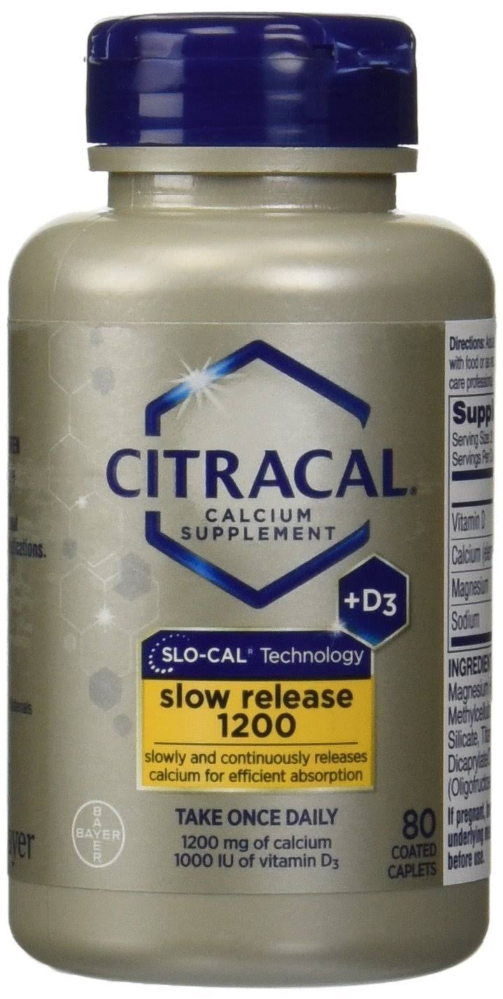 Calcium Plus D Slow Release 1200 80 Count (Pack of 3) T92008