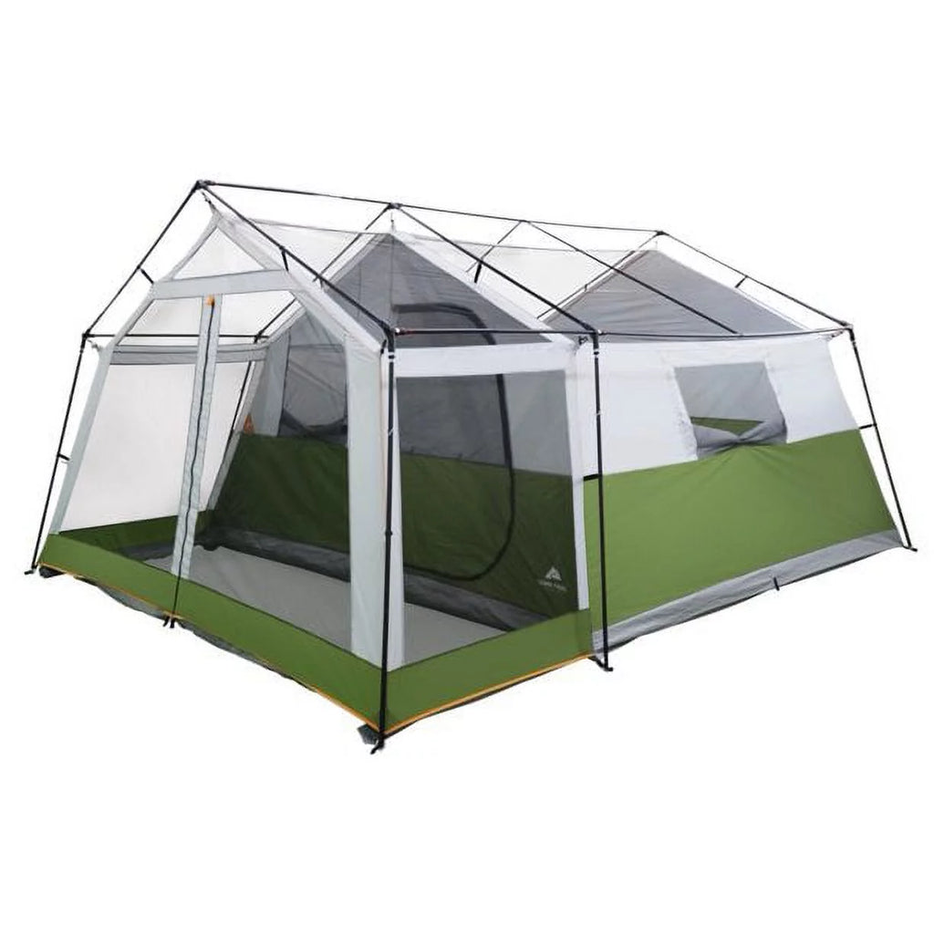 8-Person Family Cabin Tent with Screen Porch, Green Q56587