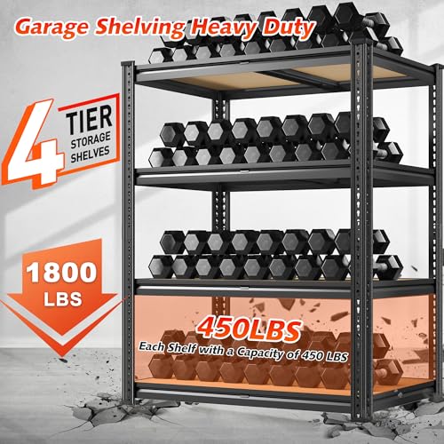 5-Tier Adjustable Metal Garage Shelving 72.1" H (2 Pack) E96119