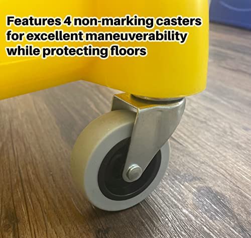 31 QT Yellow Mop Bucket and Wringer Combo on Wheels N461