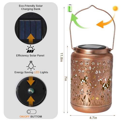 Solar Lanterns Outdoor Turtle Garden Decor Waterproof Hanging Solar Lights Yard Decor A465