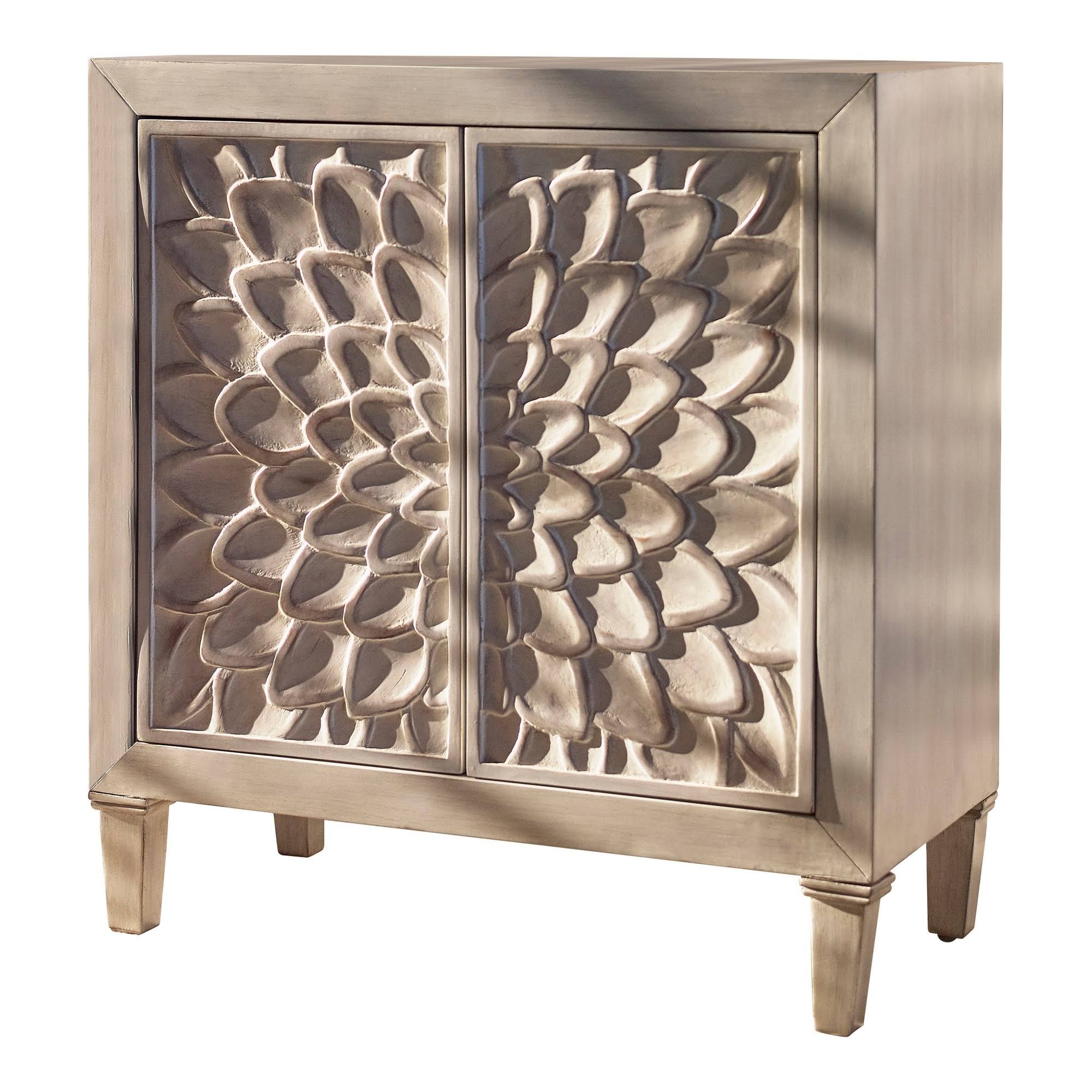 Distressed Brown 2 Door Wooden Accent Cabinet S25013