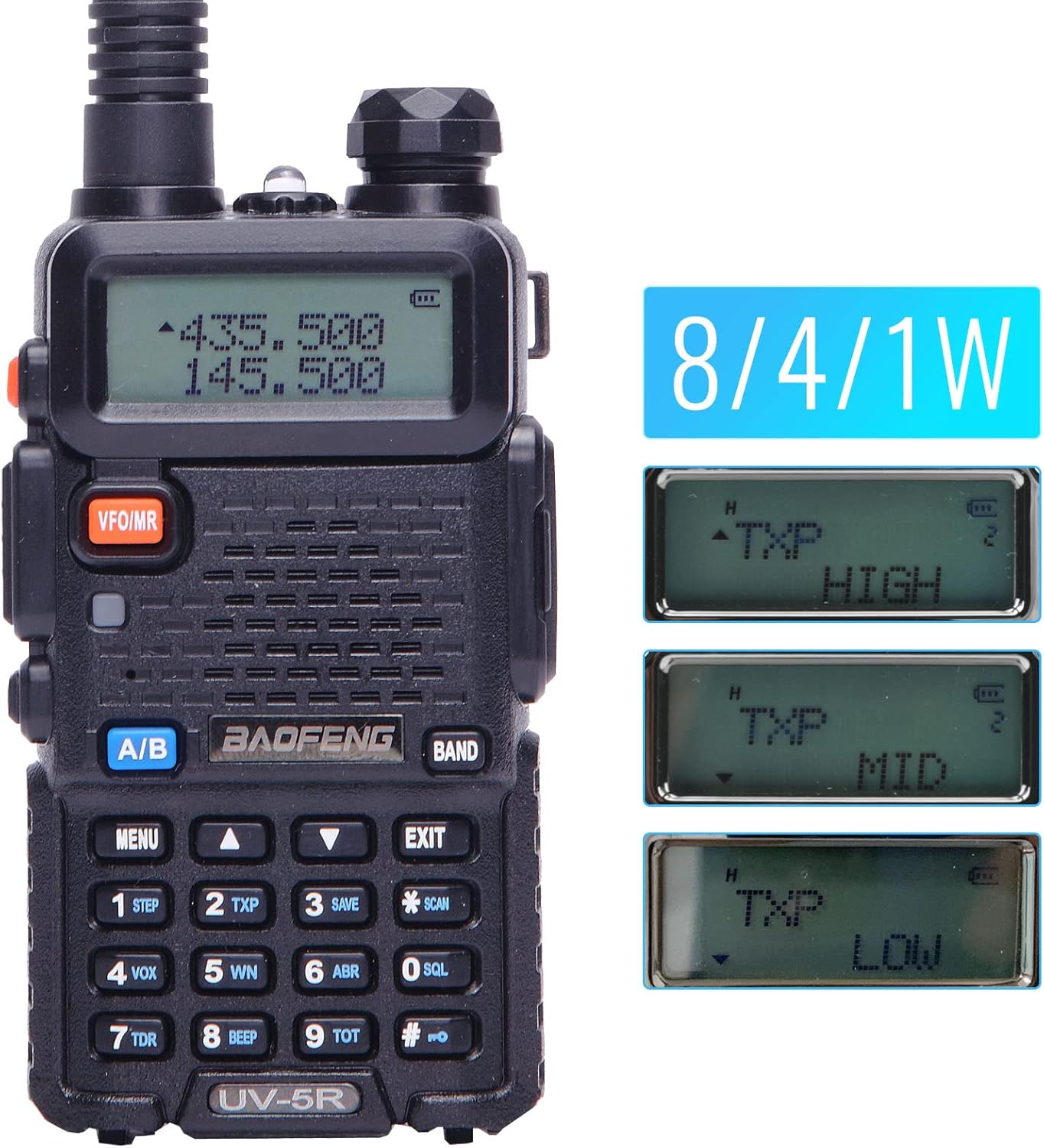 8 Watt Dual Band Portable Radio with 3800mAh Battery P510