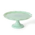 10 Inch Jadeite Cake Stand with Glass Dome J50914