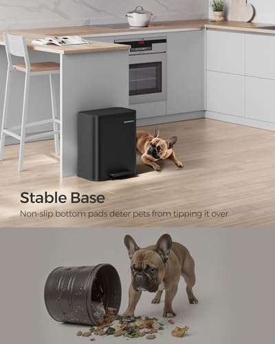 5.2-Gallon Stainless Steel Kitchen Trash Can with Lid Z8532