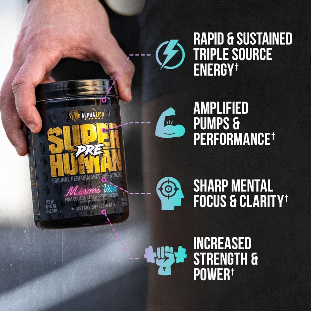 Superhuman Pre Workout Powder & Post Workout Recovery Bundle H37424