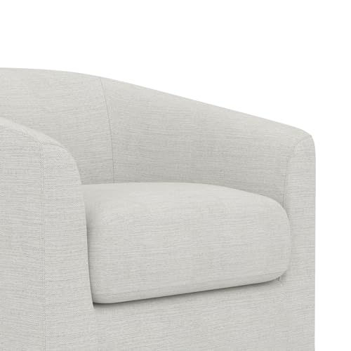Fog Grey Swivel Barrel-Curved Upholstered Accent Chair J7071