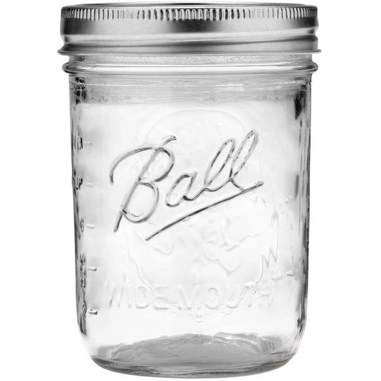 12-Count 16-Ounce Glass Mason Jar with Lids and Bands J39000