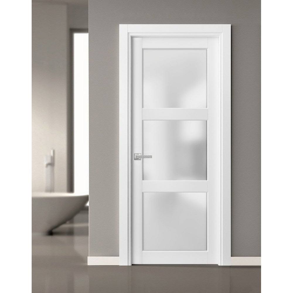 White Ash Sliding Closet Bypass Doors 48 x 80 with Hardware D557592