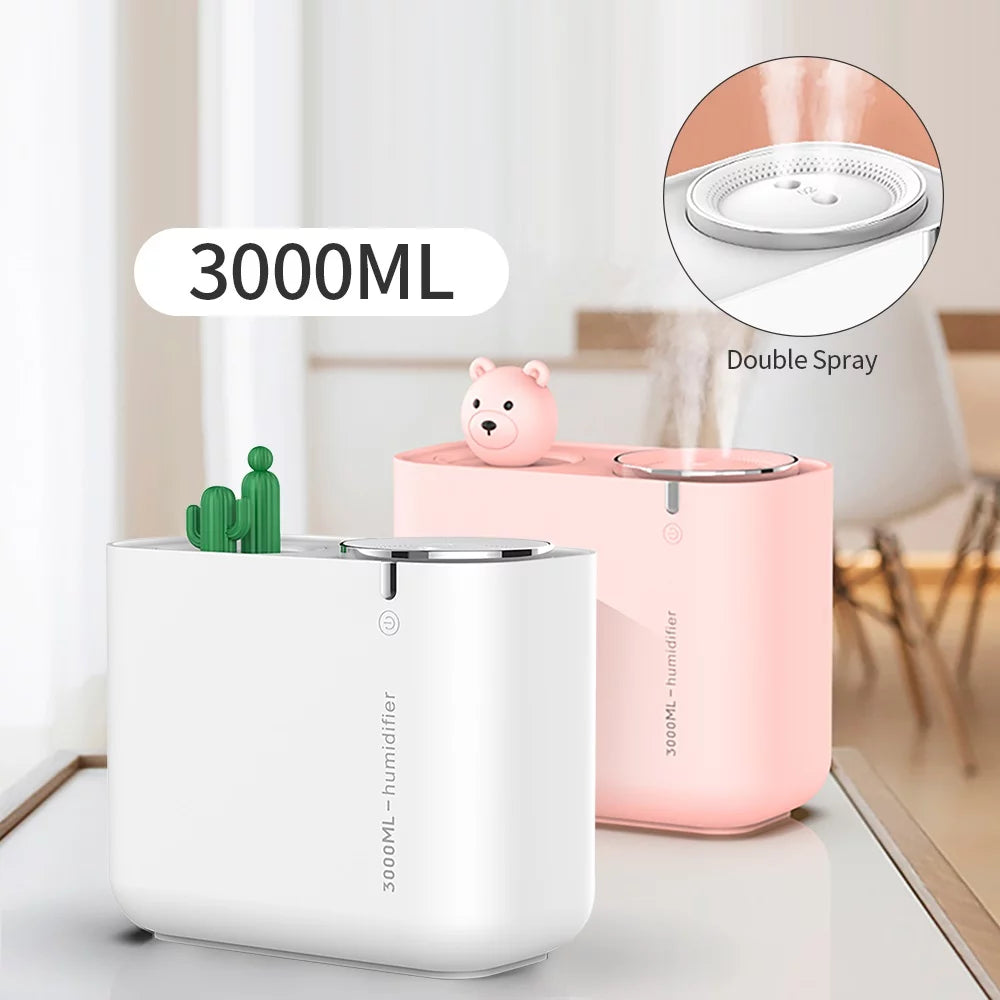 Orange Ultrasonic Humidifier 3L Water Tank D8892