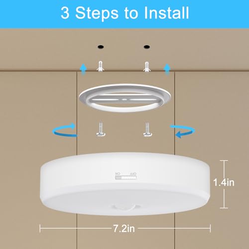2 Pack Rechargeable Motion Sensor Ceiling Light P824