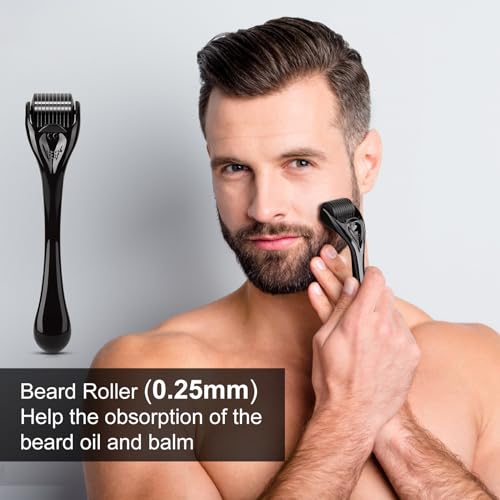 Beard Growth Kit with Beard Growth Oil (2 Packs), Beard Balm, Beard Comb R80433