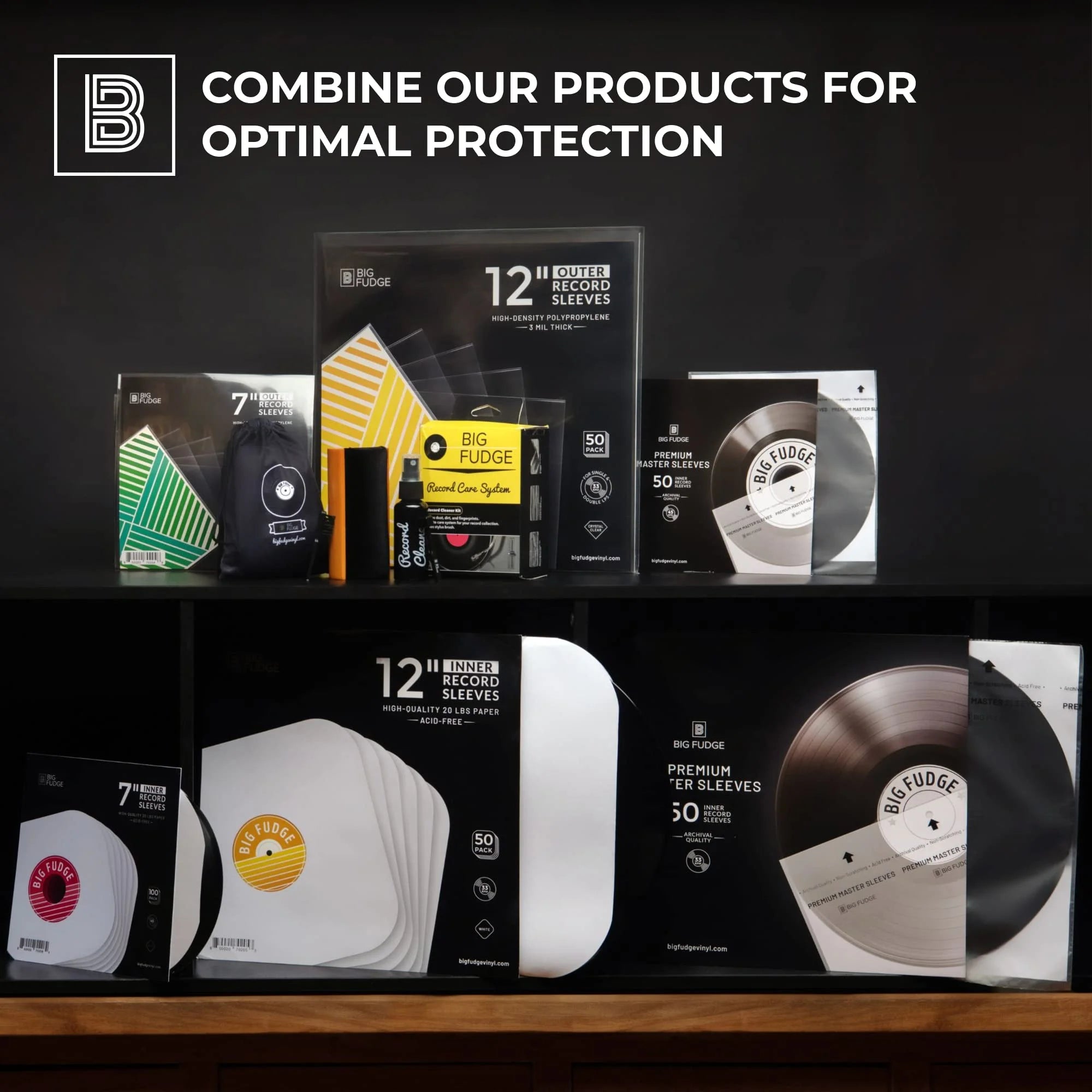 100-Pack 7" Vinyl Record Inner Sleeves T3039