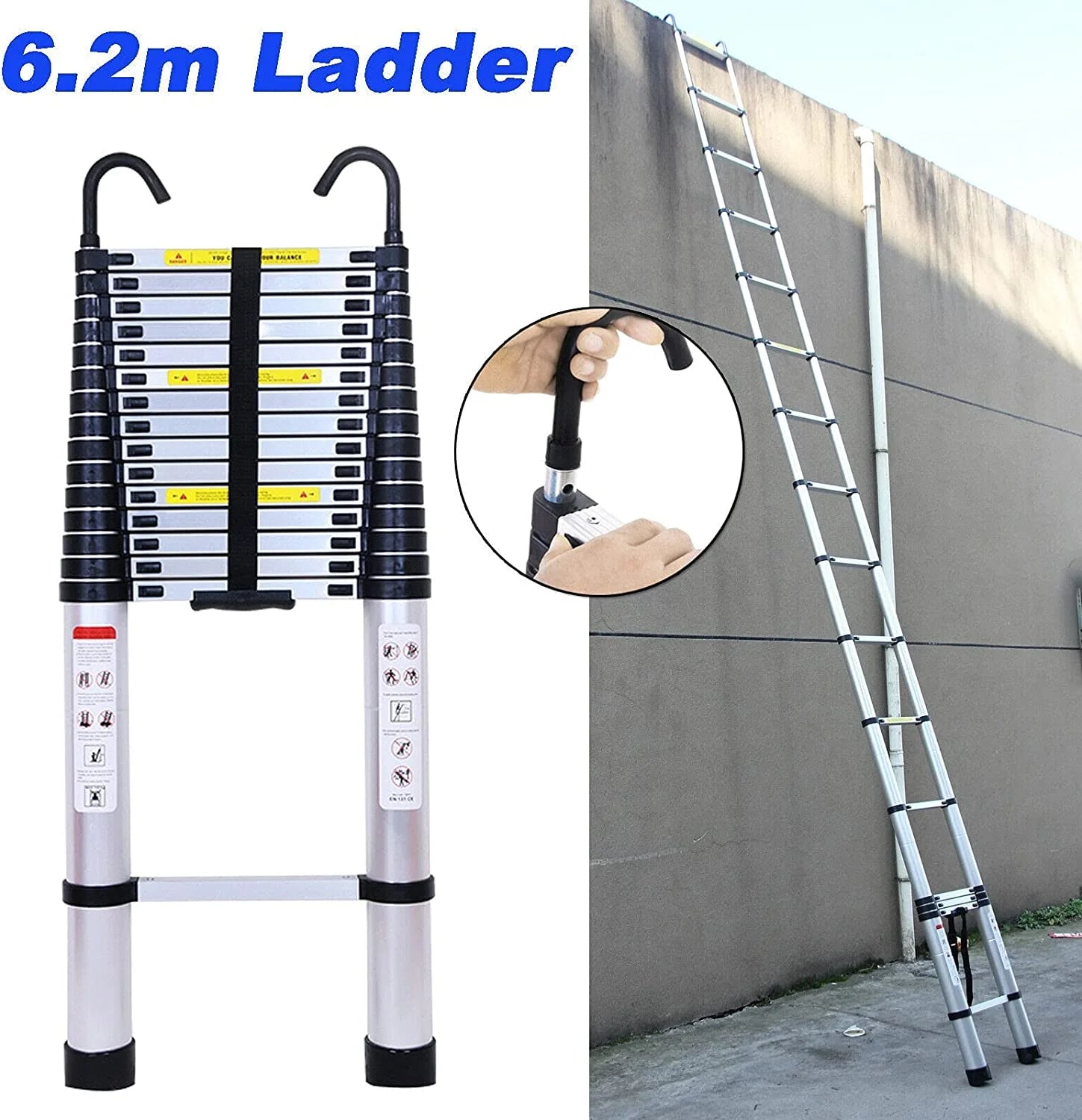 20.3ft Telescoping Ladder 330lbs Max Capacity O5361