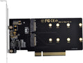 4X NVME M.2 AHCI to PCI-E Express 3.0 Gen3 X16 Raid Card with Fan E621