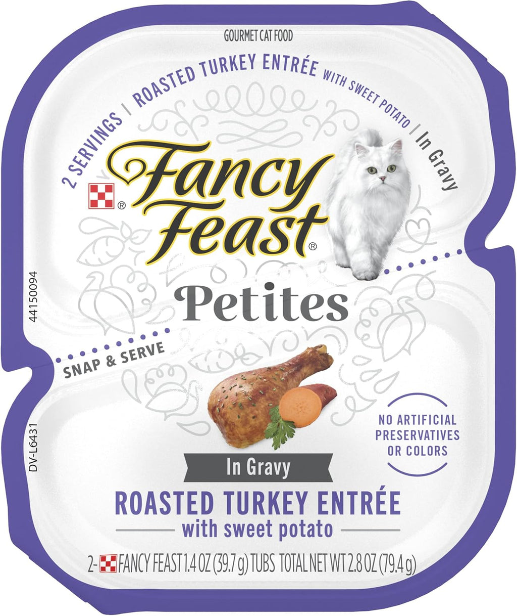 Petites Turkey & Sweet Potato Entree Wet Cat Food, Pack of 12, 2.8 oz. Tubs C207878