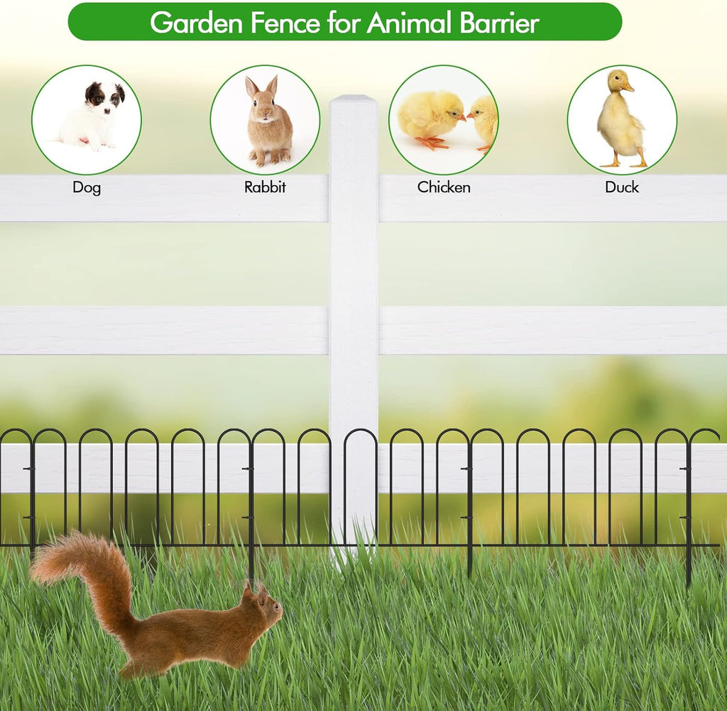 Rustproof Metal Garden Fence 7 Panels 10ft(L) V21416
