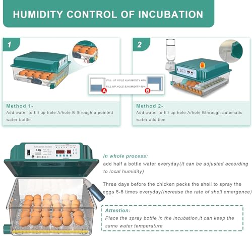 16 Egg Incubator with Automatic Egg Turning and Humidity Control U2001