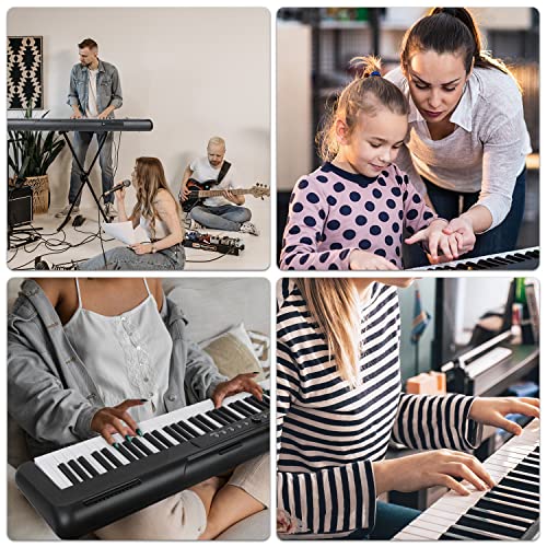 88 Key Semi Weighted Electric Digital Piano with Sustain Pedal, Power Supply, Stand, Carrying Case, Headphones F69841