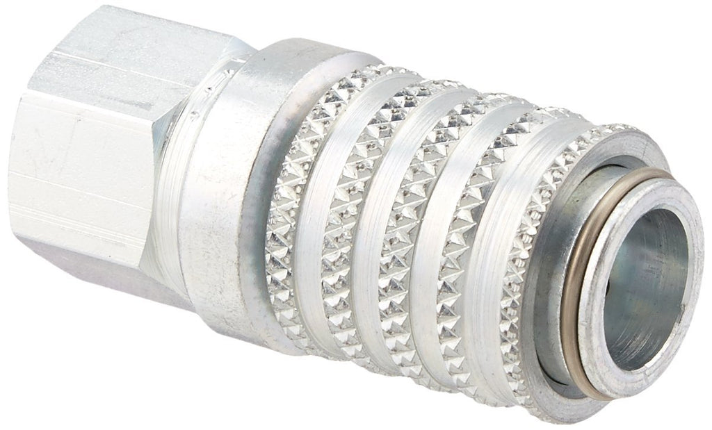 Steel Test Port Quick Coupler with Female Pipe Thread, 1/8" Body Size, 1/8"-27 NPTF Thread Size, 1.67" Length Pack of 2 I232