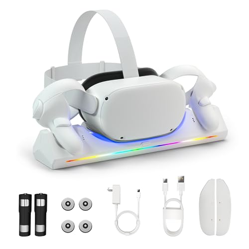 Charging Dock for VR Headset & Controllers with 2 Rechargeable 2100mAh Batteries Z29073