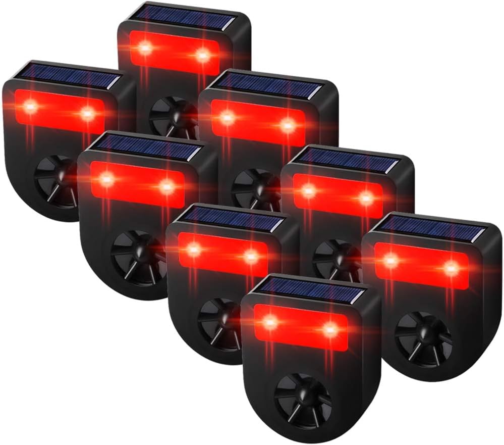 Pack of 8 Solar Powered Deer Chaser Light Animal Deterrent L6338