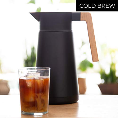 68 Oz Stainless Steel Insulated Coffee Carafe with Tea Infuser and Strainer L19603
