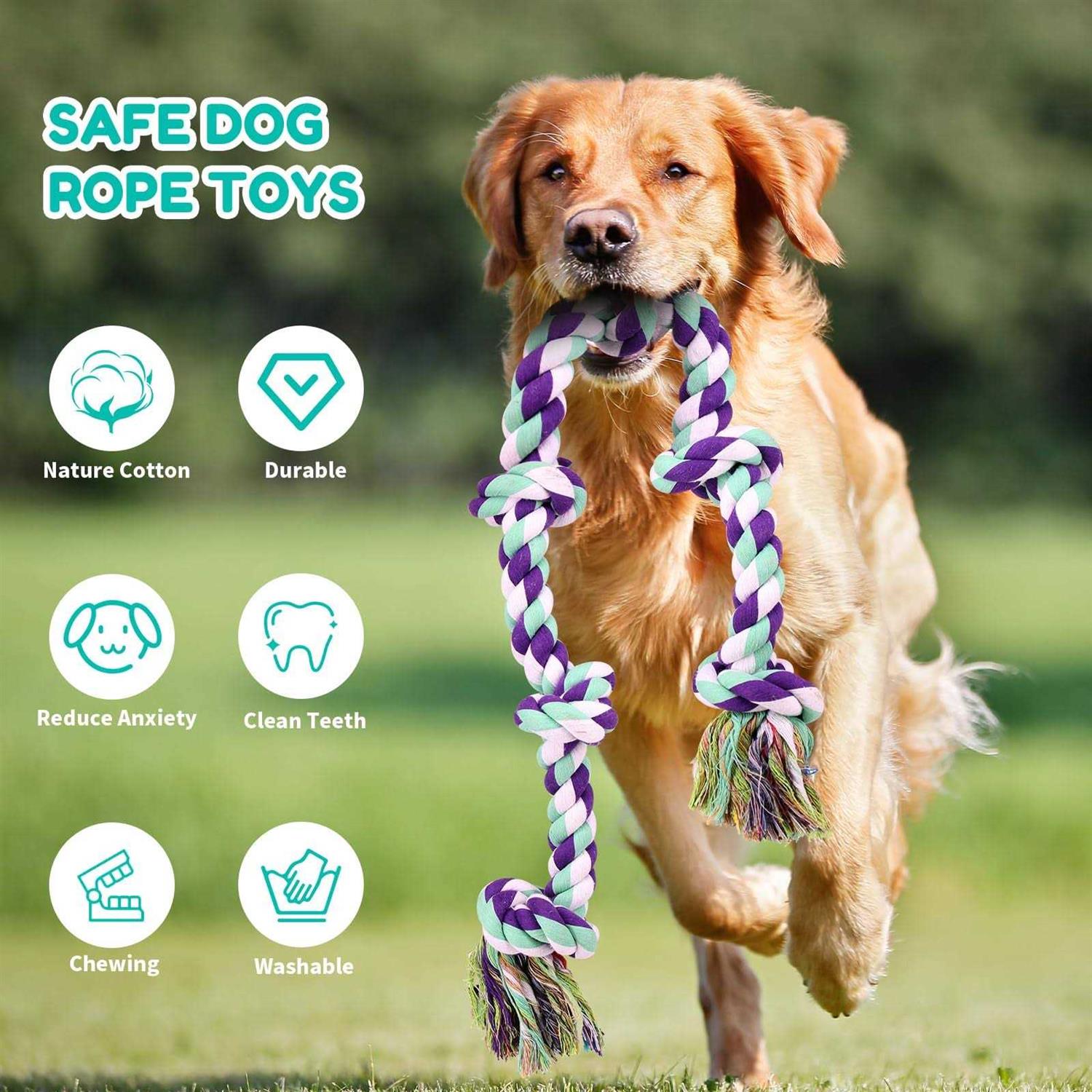 42In 6 Knots Indestructible Dog Rope Toy H65344